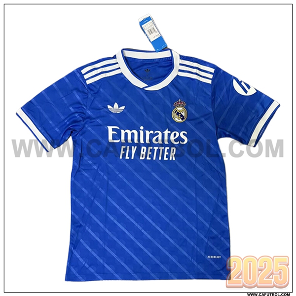 Tercero Camiseta Futbol Real Madrid Azul 2025 2026