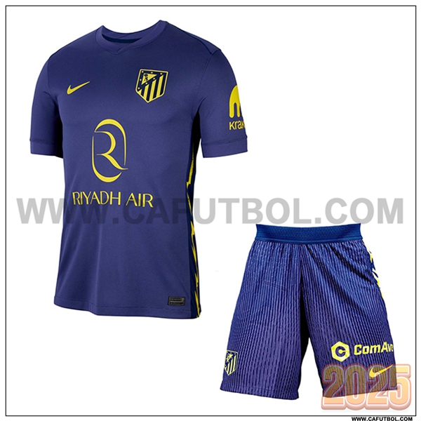 Nuevo Camiseta de Atletico Madrid Segunda Ninos Azul Marina 2025 2026