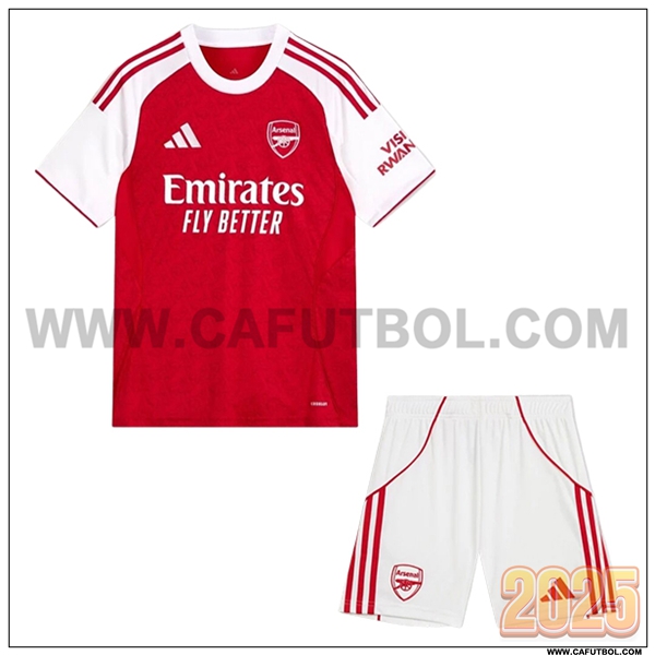 Nuevo Camiseta de Arsenal Primera Ninos Rojo/Blanco 2025 2026