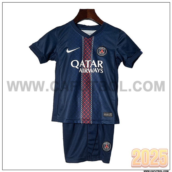 Primera Camiseta Futbol PSG Ninos Azul Real 2025 2026