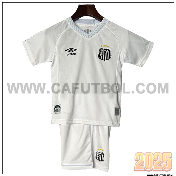 Nuevo Camiseta de Santos FC Primera Ninos Blanco 2025 2026