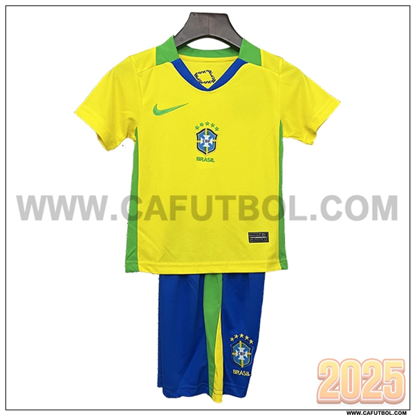 Nuevo Camiseta de Bresil Primera Ninos AMARILLO 2025 2026