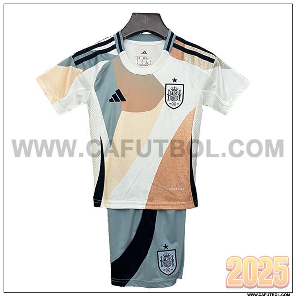 Nuevo Camiseta de Espagne Segunda Ninos Blanco 2025 2026