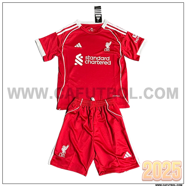 Primera Camiseta Futbol FC Liverpool Ninos Rojo 2025 2026