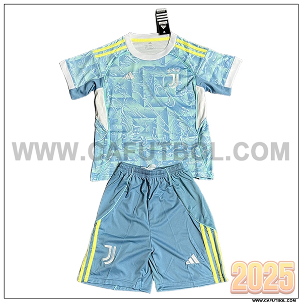 Segunda Camiseta Futbol Juventus Ninos Verde 2025 2026