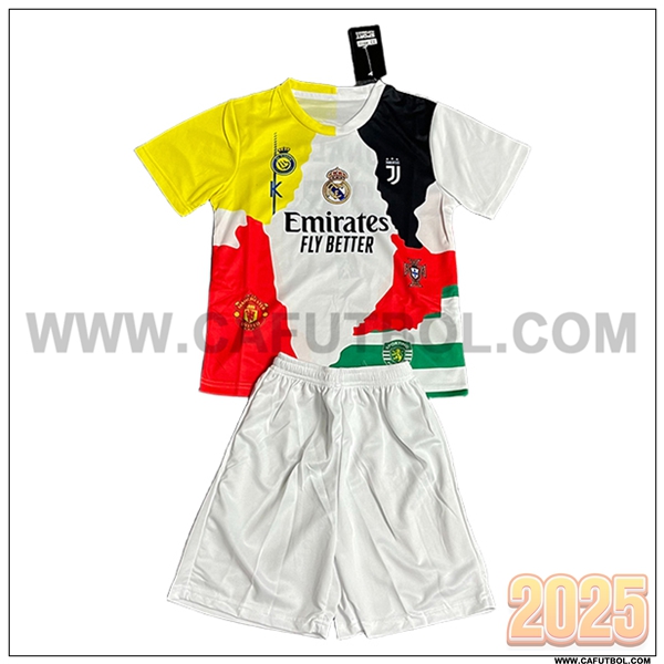 Camiseta Futbol Real Madrid RONALDO #7 Ninos Blanco Edicion Especial 2025 2026