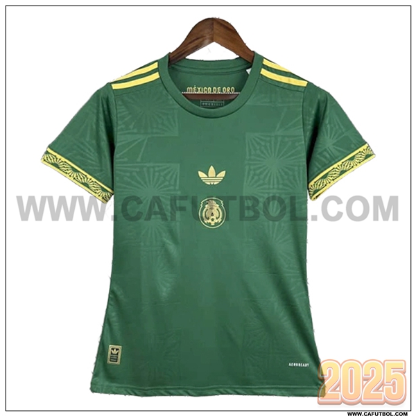 Camiseta Futbol Mexico Mujer Verde Edicion Especial 2025 2026