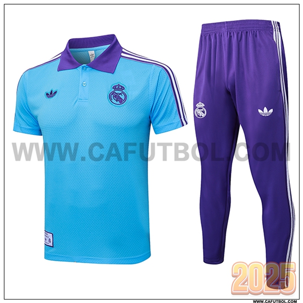 Camiseta Polo Real Madrid Azul/Violeta 2025 2026