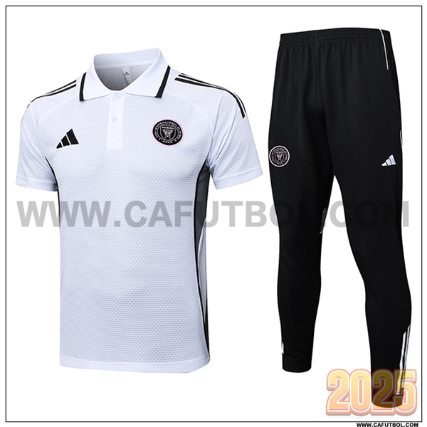 Camiseta Polo Inter Miami CF Blanco/Negro/Gris 2025 2026