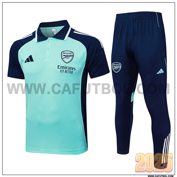 Camiseta Polo Arsenal Verde/Azul 2025 2026