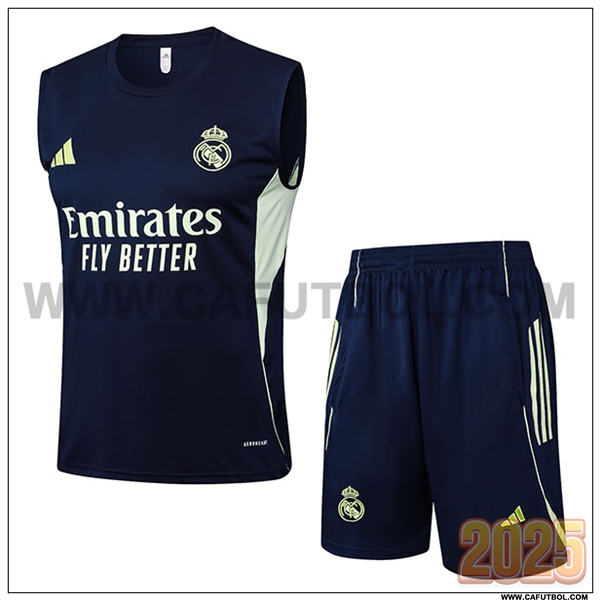Camiseta Entrenamiento sin mangass Real Madrid Azul marino 2025 2026