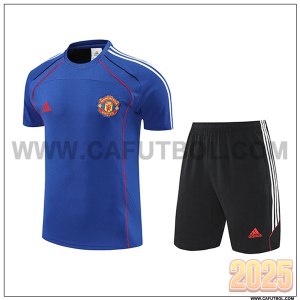 Camiseta Entrenamiento Manchester United Azul/Rojo 2025 2026