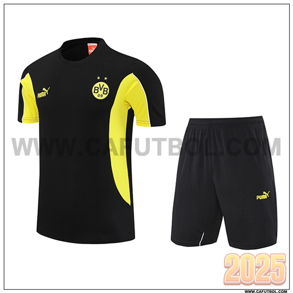 Camiseta Entrenamiento Dortmund Negro/Amarillo 2025 2026 -02
