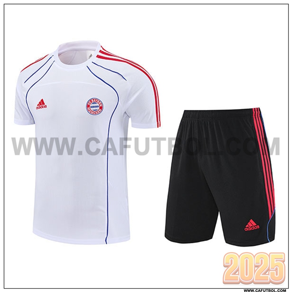 Camiseta Entrenamiento Bayern Munich Blanco/Rojo/Negro 2025 2026