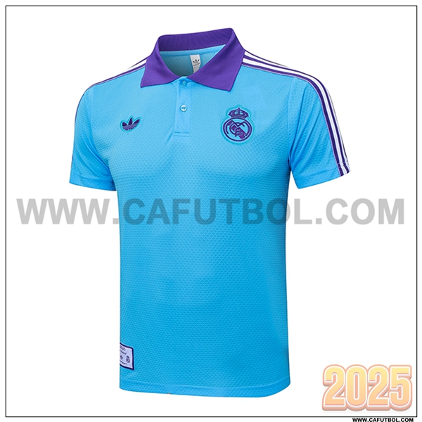 Camiseta Polo Real Madrid Azul/Violeta 2025 2026