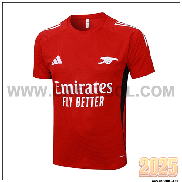 Camiseta Entrenamiento Arsenal Rojo/Blanco/Negro 2025 2026