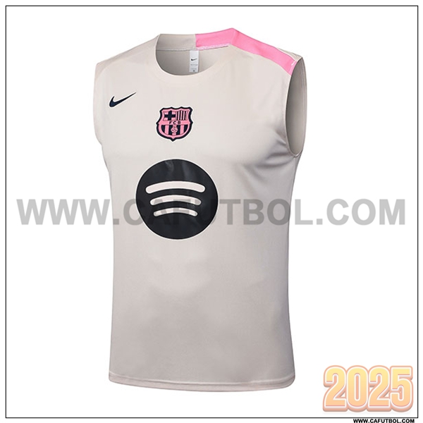 Chalecos De Futbols FC Barcelona Beige/Rosa 2025 2026
