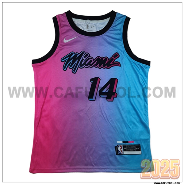 Camisetas NBA Miami Heat (HEEEO #14) 2025/26 Azul/Violeta