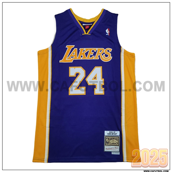 Camisetas NBA Los Angeles Lakers (BRYANT #24) 2025/26 Violeta/Amarillo