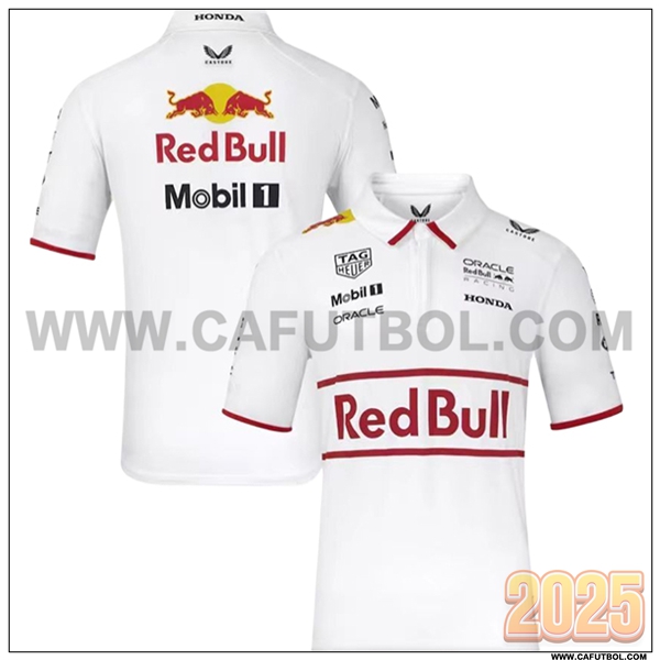 Polo RedBull Racing F1 Team Blanco/Rojo 2025