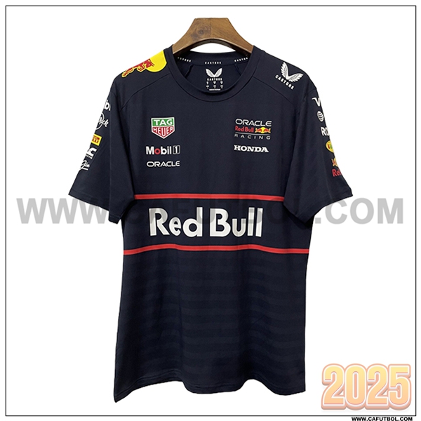 Camiseta de manga corta RedBull Racing Team Azul Oscuro 2025