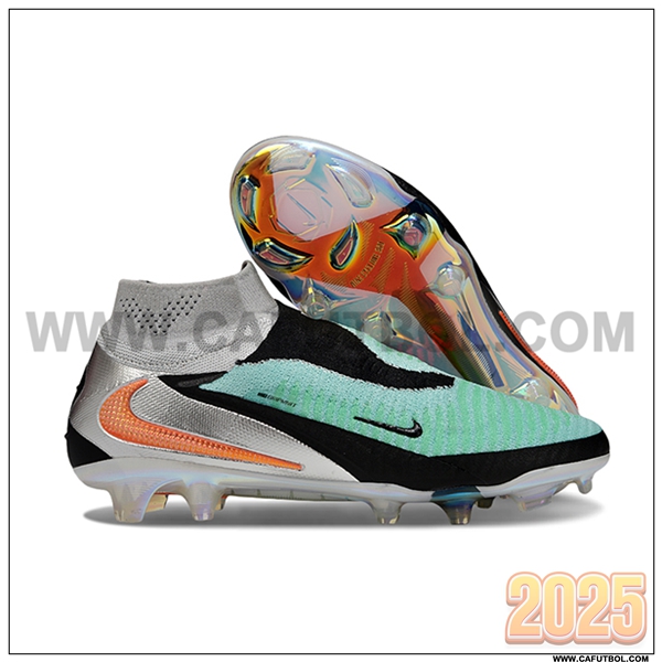 Nike Botas De Fútbol Phantom GX III Elite FG Verde/Negro/Gris/Naranja