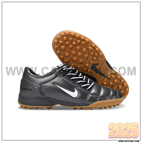 Nike Botas De Fútbol T90 TF Gris/Blanco