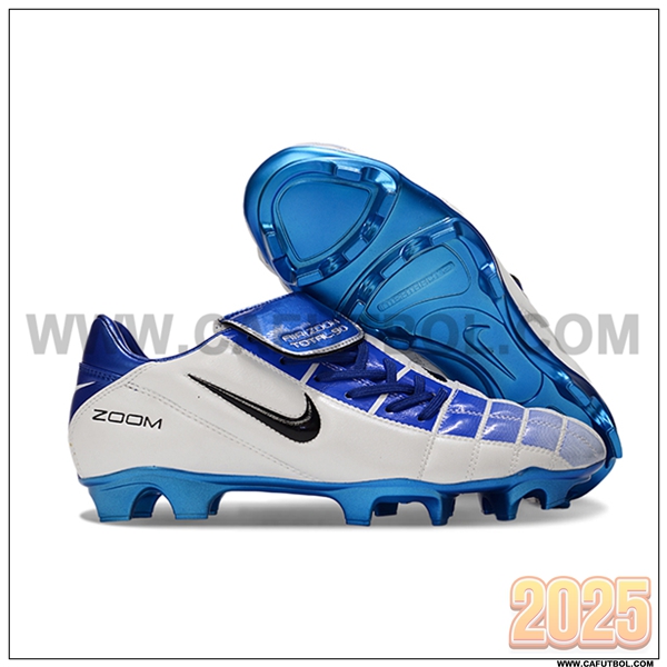 Nike Botas De Fútbol T90 FG Azul/Blanco/Negro