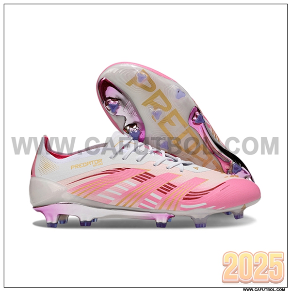 Adidas Botas De Fútbol 25 Predator Elite FG Rosa/Blanco