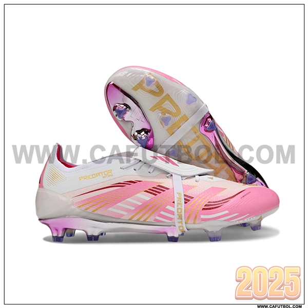 Adidas Botas De Fútbol 25 Predator Elite Tongue FG Rosa/Blanco