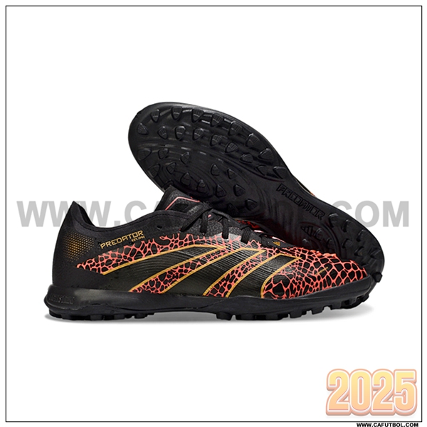 Adidas Botas De Fútbol PREDATOR 25 ELITE TF BOOTS Negro/Rojo/Amarillo