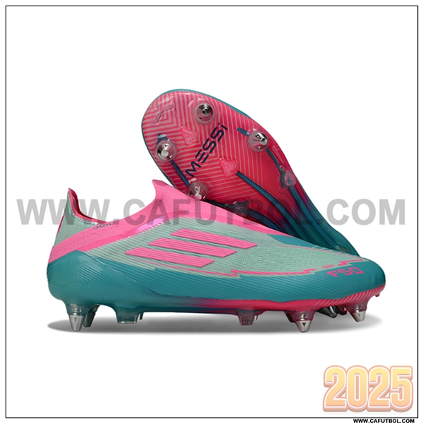 Adidas Botas De Fútbol F50 Elite Laceless SG Verde/Rosa