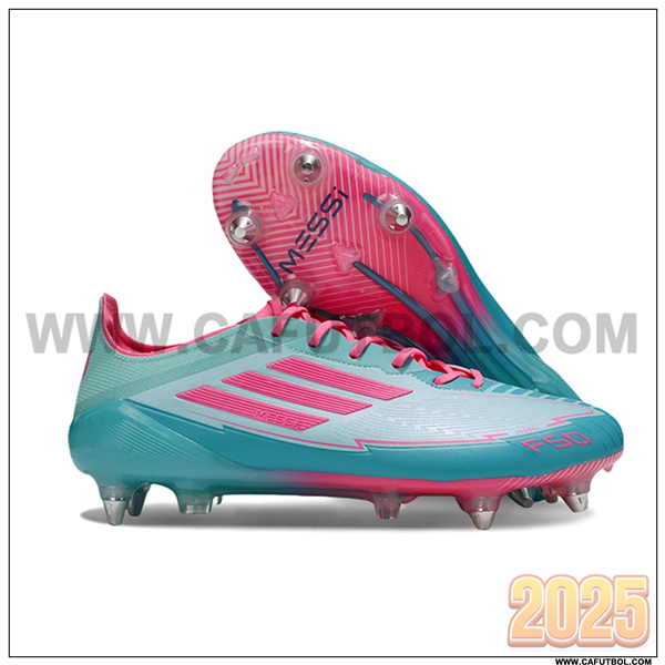 Adidas Botas De Fútbol F50 ELITE SG Verde/Rosa -02