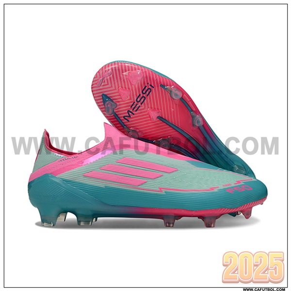 Adidas Botas De Fútbol F50 Elite Laceless FG Verde/Rosa
