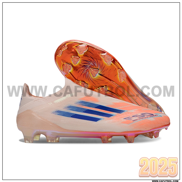 Adidas Botas De Fútbol F50 Elite Laceless FG Naranja/Azul