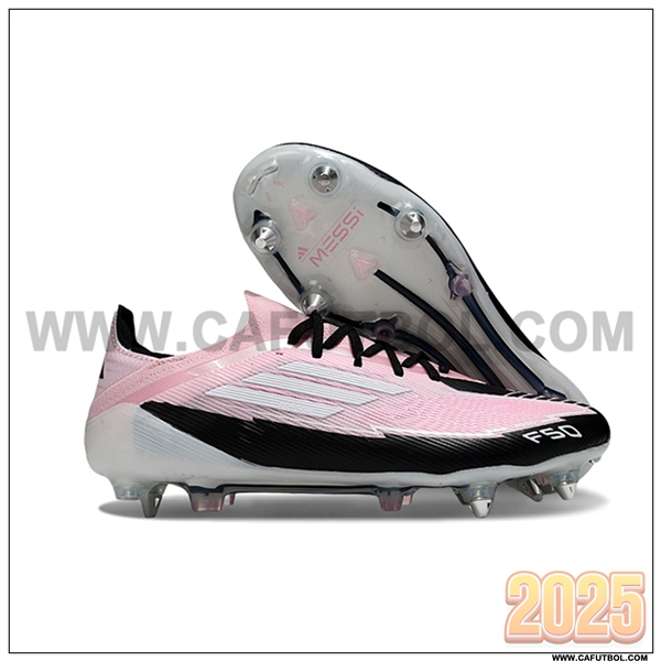 Adidas Botas De Fútbol F50 Elite SG Rosa/Negro/Blanco -02