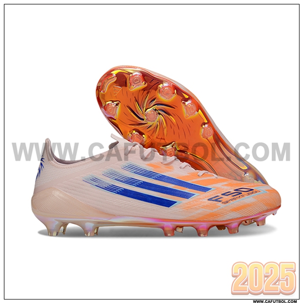 Adidas Botas De Fútbol F50 ELITE FG Naranja/Azul -02