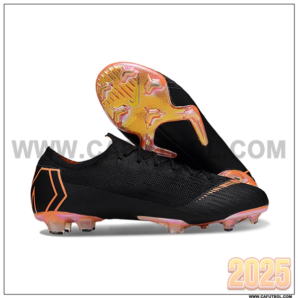 Nike Botas De Fútbol Mercurial Vapor XII Elite FG Negro/Naranja