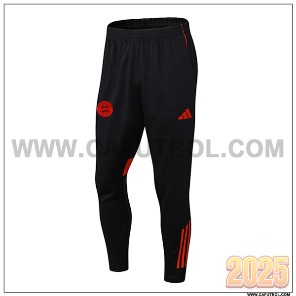 Pantalones Entrenamiento Bayern Munich Negro/Rojo 2025 2026