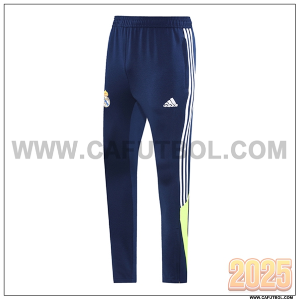 Pantalones Entrenamiento Real Madrid Azul/Blanco/Verde 2025 2026
