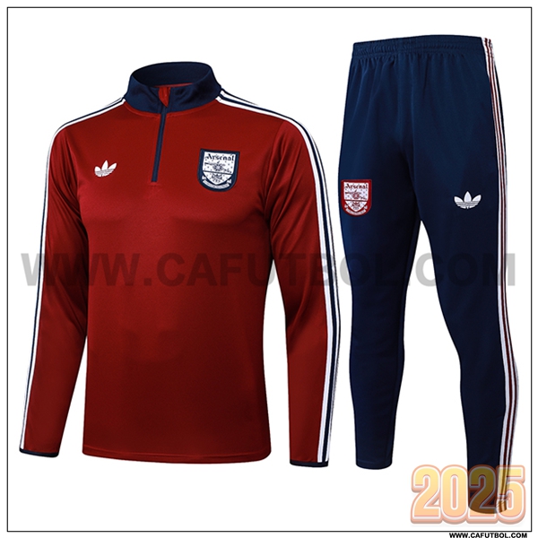 Chandal de Futbol Arsenal Rojo/Azul/Blanco 2025 2026