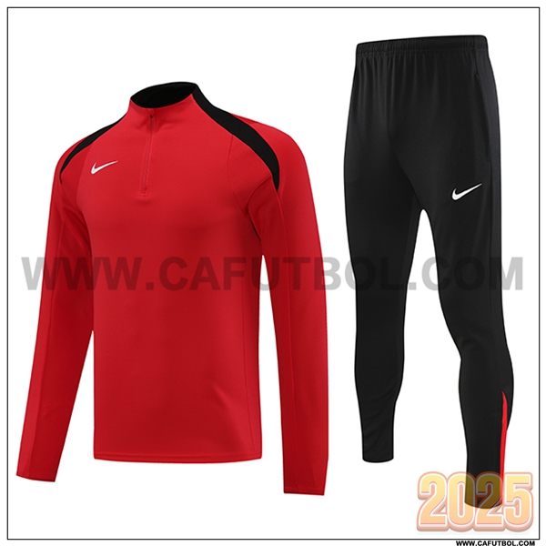 Chandal de Futbol Nike Rojo/Negro 2025 2026