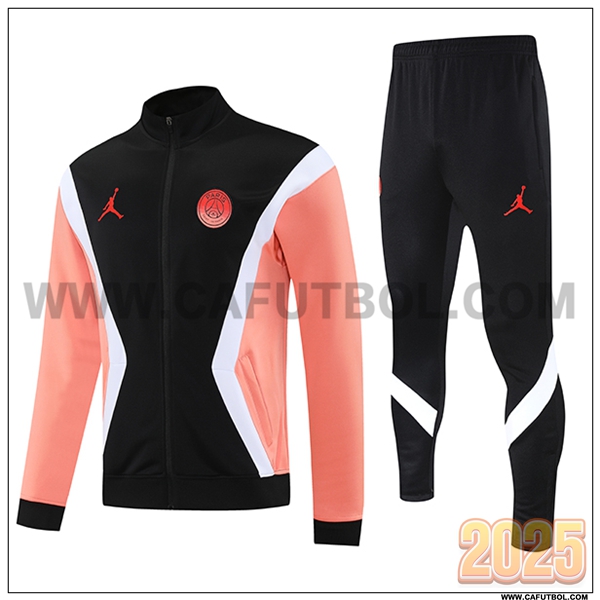 Chandal Chaquetas Futbol PSG Negro/Rosa/Blanco 2025 2026