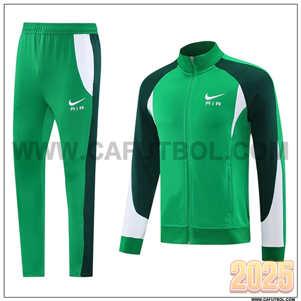 Chandal Chaquetas Futbol Nike Verde/Blanco 2025 2026