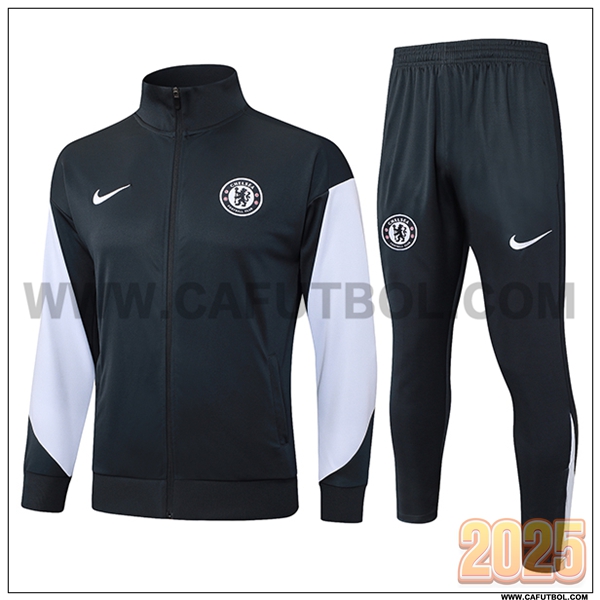Chandal Chaquetas Futbol FC Chelsea Grigio Scuro 2025 2026