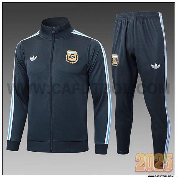 Chandal Chaquetas Futbol Argentina Ninos Gris Oscuro 2025 2026
