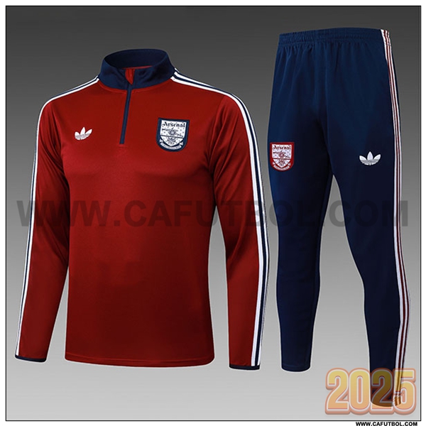 Chandal de Futbol Arsenal Ninos Rojo/Azul/Blanco 2025 2026