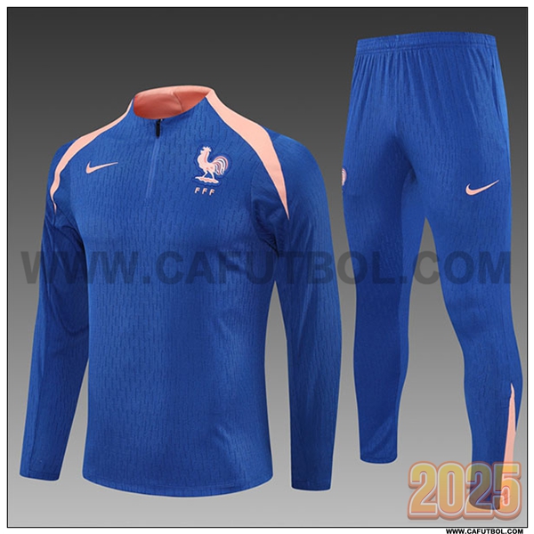 Chandal de Futbol Francia Ninos Azul/Rosa 2025 2026