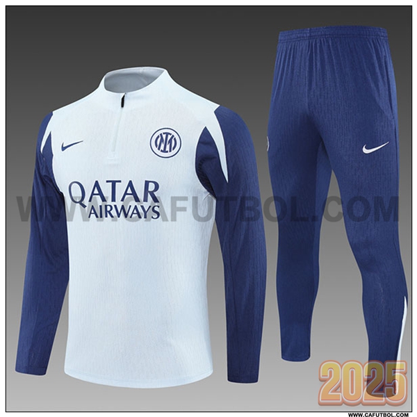 Chandal de Futbol Inter Milan Ninos Gris/Azul 2025 2026