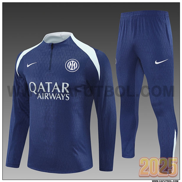 Chandal de Futbol Inter Milan Ninos Azul/Gris 2025 2026